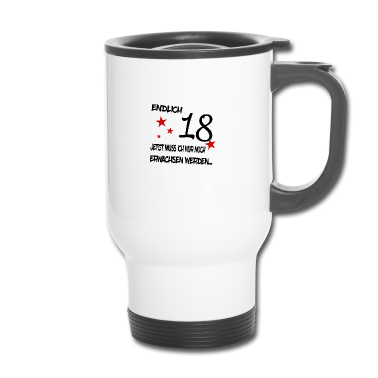 Geschenk zum 18 Thermobecher - Endlich 18