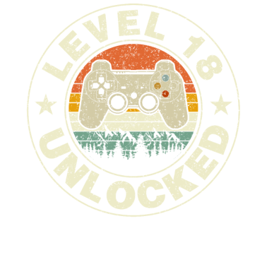 Motiv Level 18 Unlocked Gaming 18. Geburtstag des Videospielers