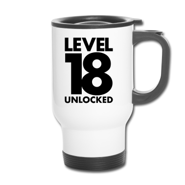 Geschenk zum 18 Thermobecher - Level 18 Shirt | 18. Geburtstag Gamer Geschenke