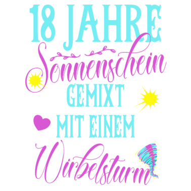 Motiv Geschenk zum 18. Geburtstag Jahrgang 18er 18 Jahre