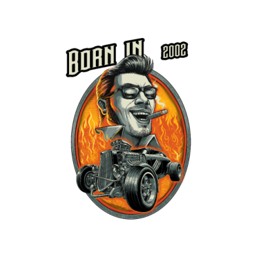 Motiv 18 Rockabilly Hotrod Fan - 2002 18 Geburtstag