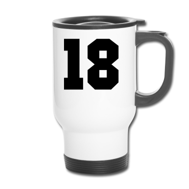 Geschenk zum 18 Thermobecher - 18 - Zahl 18