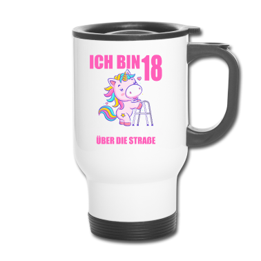 Geschenk zum 18 Thermobecher - 18 bitte helfen Sie mir über Straße 18. Geburtstag
