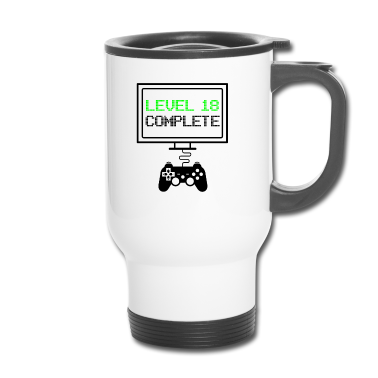 Geschenk zum 18 Thermobecher - Level 18 Complete - 18. Geburtstag Gamer Geschenk