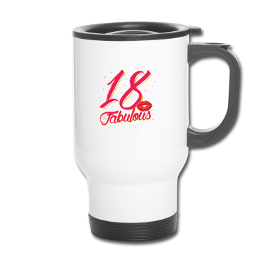 Geschenk zum 18 Thermobecher - 18 And Fabulous