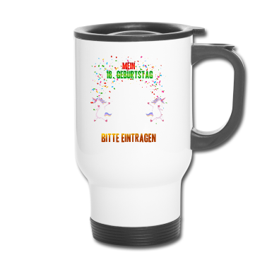 Geschenk zum 18 Thermobecher - 18. Geburtstag Gästebuch Party 18 Jahre Geschenk