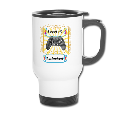 Geschenk zum 18 Thermobecher - 18 Geburtstag Junge Mädchen Level 18 Jahre