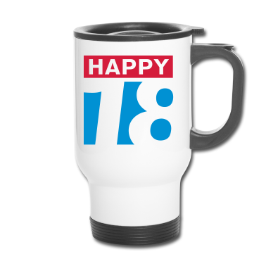 Geschenk zum 18 Thermobecher - Happy 18 Geburtstag achtzehn