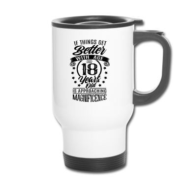 Geschenk zum 18 Thermobecher - lustige Sprüche zum 18. Geburtstag