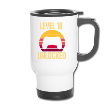 Geschenk zum 18 Thermobecher - Level 18 unlocked 18. Geburtstag Gamer Geschenk