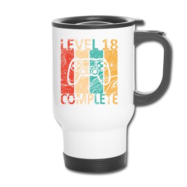 Geschenk zum 18 Thermobecher - Level 18 completed 18. Geburtstag Gamer Geschenk