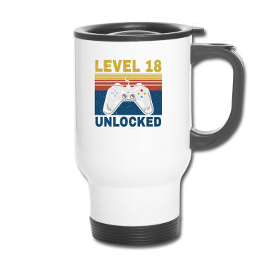 Geschenk zum 18 Thermobecher - 18. Geburtstag Gaming Gamer 18 Jahre Geschenk