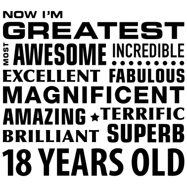Motiv 18. Geburtstag 18 Jahre großartig erwachsen superb