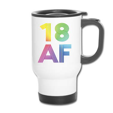 Geschenk zum 18 Thermobecher - 18. Geburtstagsgeschenk für Männer & Frauen, 18 AF, lustig