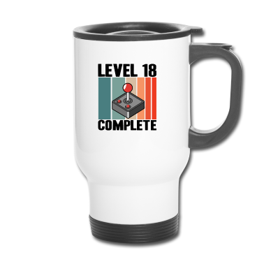 Geschenk zum 18 Thermobecher - Level 18 Complete 18. Geburtstag Jahre Gamer 2002
