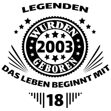 Motiv 18. Geburtstag Jahrgang 2003