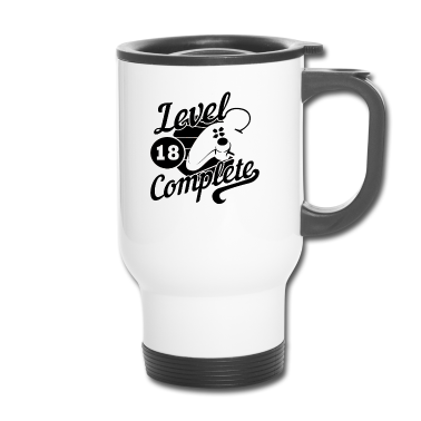Geschenk zum 18 Thermobecher - 18. Geburtstag Gamer Level 18