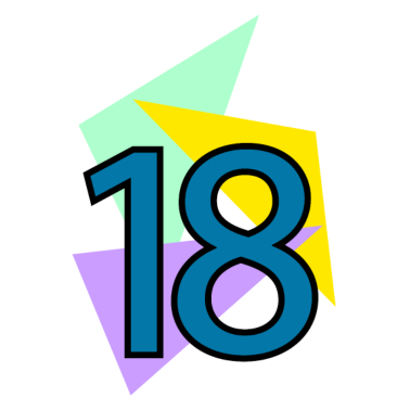 Motiv 18. Geburtstag 18 Jahre Dreiecke