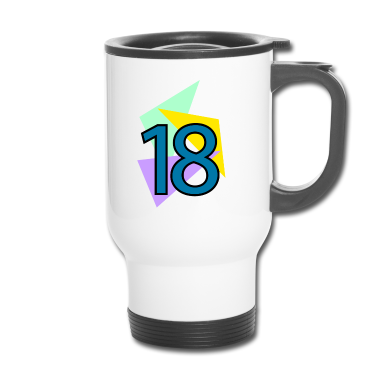 Geschenk zum 18 Thermobecher - 18. Geburtstag 18 Jahre Dreiecke