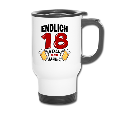 Geschenk zum 18 Thermobecher - Endlich 18 Voll und Jährig
