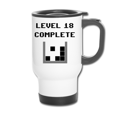 Geschenk zum 18 Thermobecher - Level 18 complete (Steine)