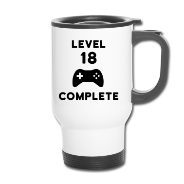 Geschenk zum 18 Thermobecher - Level 18 complete (Gamepad)