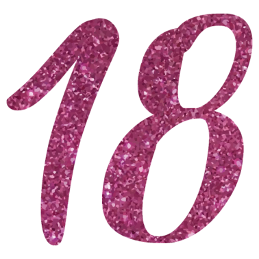 Motiv 18 Jahre Geburtstag Glitzer Effekt