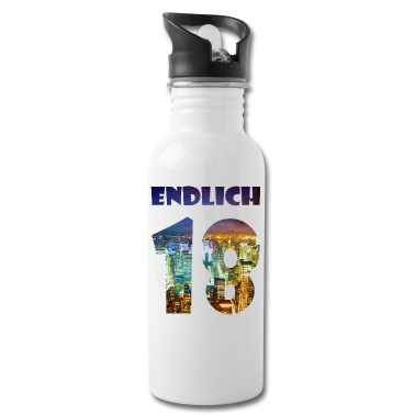 Geschenk zum 18 Trinkflasche - endlich 18
