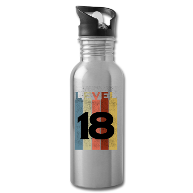 Geschenk zum 18 Trinkflasche - Level 18, Shirt zum 18. Geburtstag