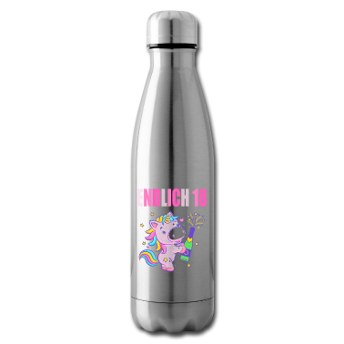 Geschenk zum 18 Trinkflasche - Endlich 18 lustig 18 Jahre Einhorn 18. Geburtstag