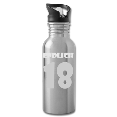 Geschenk zum 18 Trinkflasche - endlich 18