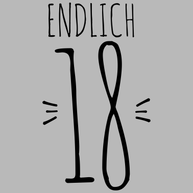 Motiv Endlich 18! Spruch 18. Geburtstag Geschenk