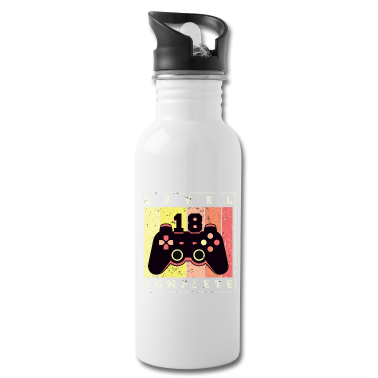 Geschenk zum 18 Trinkflasche - Cooles Gamer Shirt Level 18 zum 18. Geburtstag