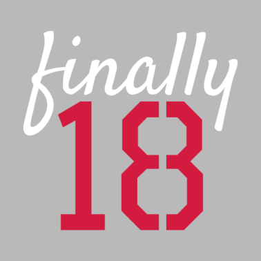 Motiv Endlich 18 Geschenkidee