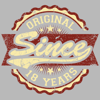 Motiv Original seit 18 Jahren 18. Geburtstag Vintage