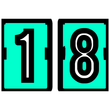 Motiv 18. 18. GEBURTSTAG. GEBURTSTAG 18 JAHRE. 18