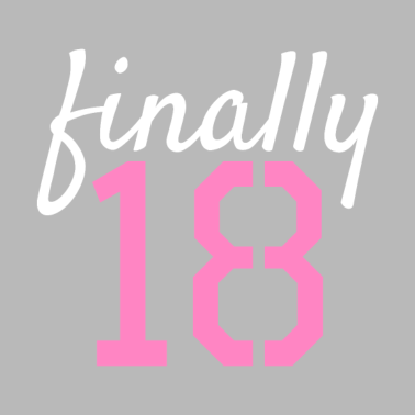 Motiv Endlich 18 Geschenkidee