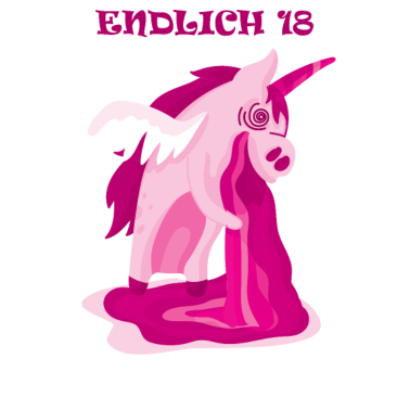 Motiv Einhorn 18. Geburtstag Geschenk 18 Jahre Einhörner