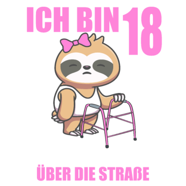 Motiv 18 bitte helfen Sie mir über Straße 18. Geburtstag