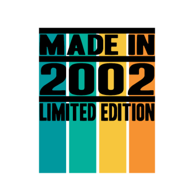 Motiv 18th 18. Geburtstag Volljährig Made in 2002 18