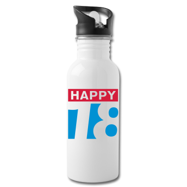 Geschenk zum 18 Trinkflasche - Happy 18 Geburtstag achtzehn