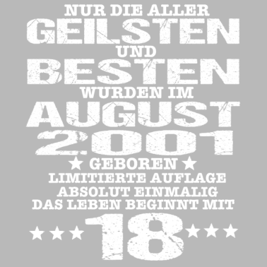 Motiv 18 Jahre 18 Geburtstag 2001 geboren Volljährig