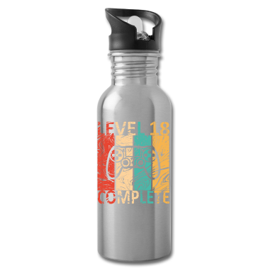 Geschenk zum 18 Trinkflasche - Level 18 completed 18. Geburtstag Gamer Geschenk