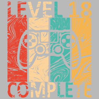 Motiv Level 18 completed 18. Geburtstag Gamer Geschenk