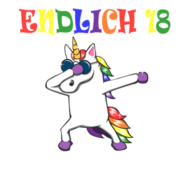 Motiv 18. Geburtstag Mädchen Einhorn 18 Jahre Endlich