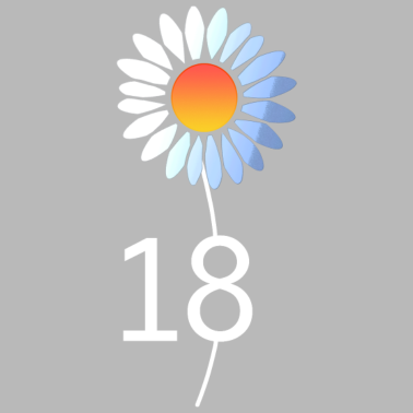 Motiv Gänseblümchen 18. Geburtstag