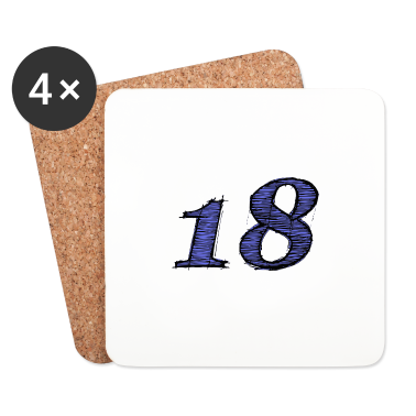 Geschenk zum 18 Untersetzer - 18.GB, 18, 18er, Geschenk 18