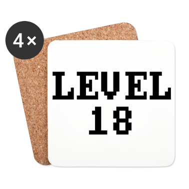 Geschenk zum 18 Untersetzer - level 18, 18. geburtstag controller, gamer