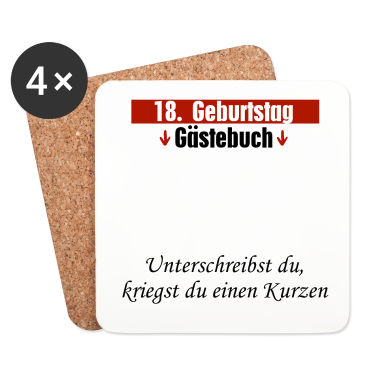 Geschenk zum 18 Untersetzer - 18 Geburtstag Gästebuch