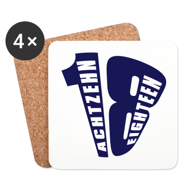 Geschenk zum 18 Untersetzer - 18. Geburtstag Achtzehn